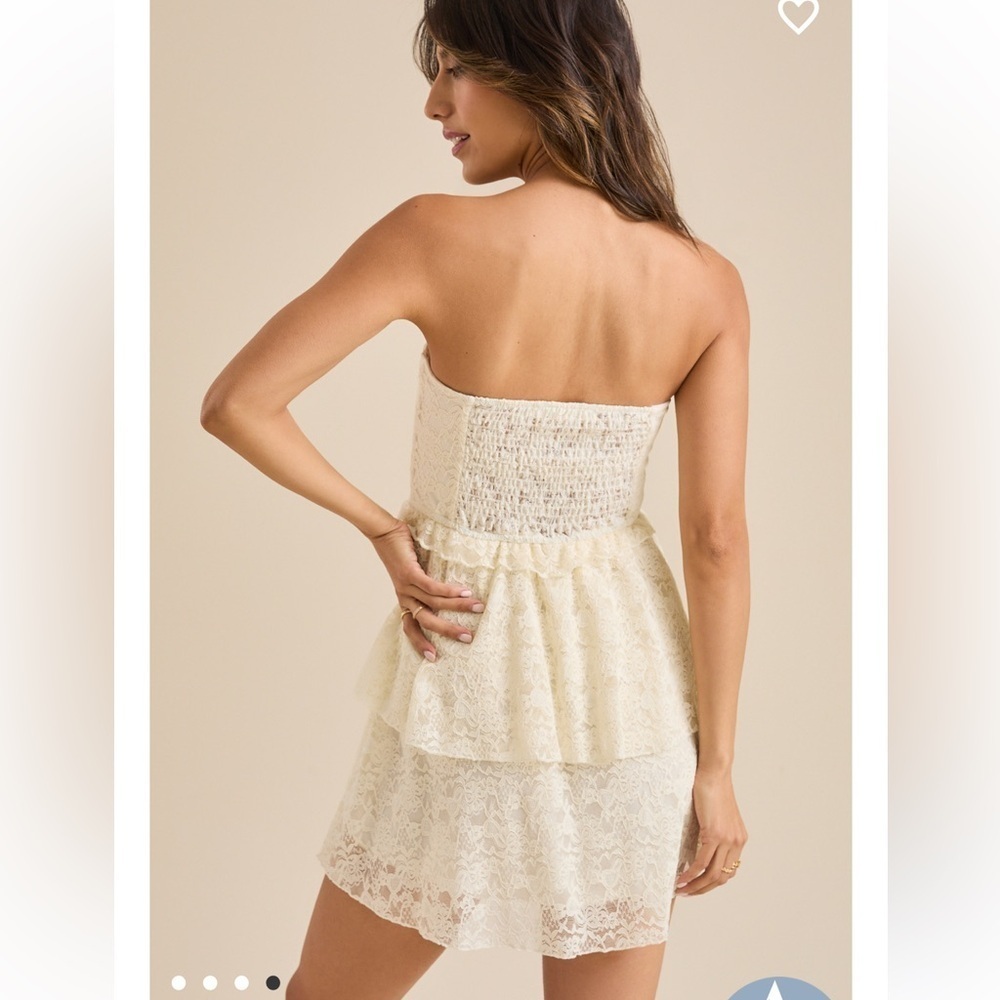 New with tags Altar’d state marigold lace strapless dress - Picture 4 of 4